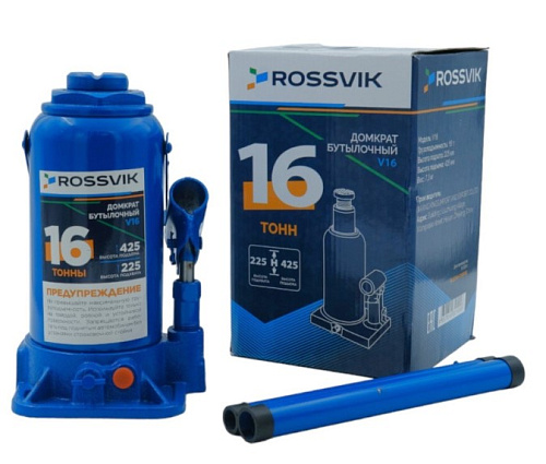 Домкрат бутылочный 16 т 225-425 мм ROSSVIK Домкрат бутылочный 16 т 225-425 мм ROSSVIK