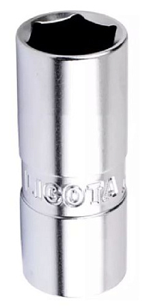 Головка свечная 3/8" 21 мм 6 гр. с резиновым фиксатором Licota Головка свечная 3/8" 21 мм 6 гр. с резиновым фиксатором Licota
