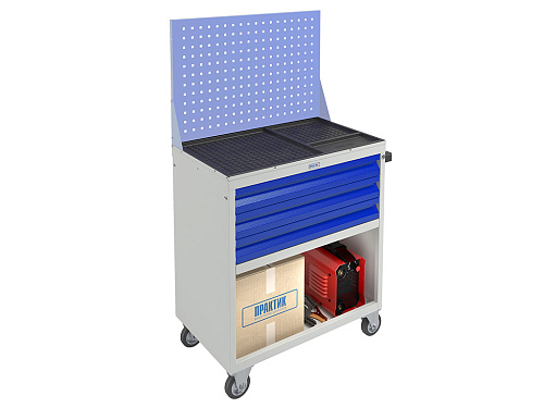 Тележка инструментальная 3 полки и открытая секция WDS-3 Тележка инструментальная 3 полки и открытая секция WDS-3