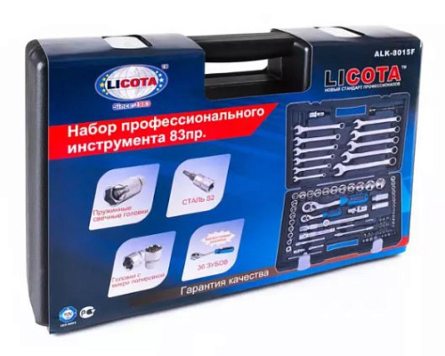 Набор инструмента 83 предм. (1/4", 1/2"), 6-гр. Licota Набор инструмента 83 предм. (1/4", 1/2"), 6-гр. Licota