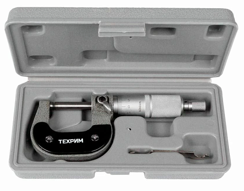 Микрометр гладкий МК 0-25 мм (0,01 мм) кл.1 ГОСТ 6507-90 ТЕХРИМ Микрометр гладкий МК 0-25 мм (0,01 мм) кл.1 ГОСТ 6507-90 ТЕХРИМ
