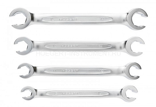 Набор ключей разрезных 8-17 мм (4 шт) в сумке-скрутке HOEGERT Набор ключей разрезных 8-17 мм (4 шт) в сумке-скрутке HOEGERT