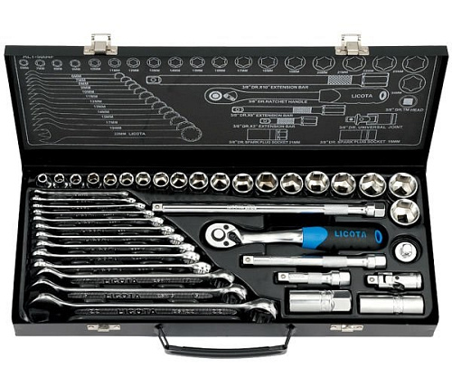Набор инструмента 40 предм. (3/8") металлический кейс Licota Набор инструмента 40 предм. (3/8") металлический кейс Licota