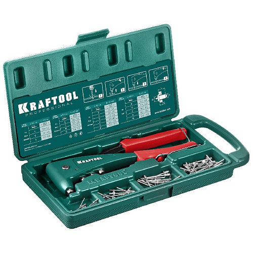 Заклепочник 2,4-4,8 мм с функцией FIX (удержание заклепки) в кейсе KRAFTOOL X-5F Заклепочник 2,4-4,8 мм с функцией FIX (удержание заклепки) в кейсе KRAFTOOL X-5F