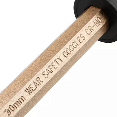 Зубило слесарное 400*30 мм с резиновым протектором CrMo Licota Зубило слесарное 400*30 мм с резиновым протектором CrMo Licota