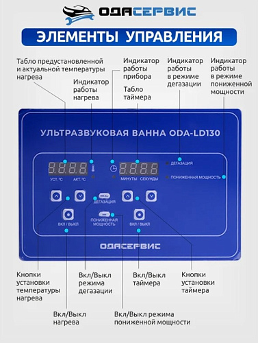 Ванна ультразвуковая 15 л с подогревом и цифровым управлением ОДА Сервис Ванна ультразвуковая 15 л с подогревом и цифровым управлением ОДА Сервис