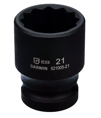 Головка торцевая ударная 1/2" 21 мм, 12 гр. GARWIN Головка торцевая ударная 1/2" 21 мм, 12 гр. GARWIN