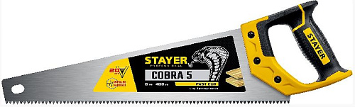 Ножовка по дереву 400 мм, 5 TPI STAYER Cobra 5 Ножовка по дереву 400 мм, 5 TPI STAYER Cobra 5