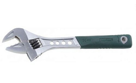 Ключ разводной 0-50 мм, 375 мм/15" Сr-V, двухкомпонентная рукоятка KRAFTOOL Ключ разводной 0-50 мм, 375 мм/15" Сr-V, двухкомпонентная рукоятка KRAFTOOL