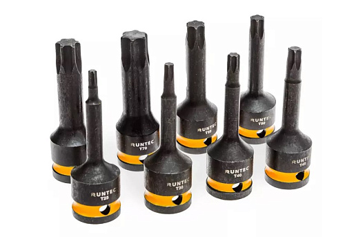 Набор головок торцевых 8-32 мм (1/2") 6 гр., 51 предм., с аксессуарами, в ложементе RUNTEC Набор головок торцевых 8-32 мм (1/2") 6 гр., 51 предм., с аксессуарами, в ложементе RUNTEC