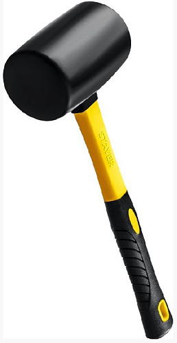 Киянка резиновая 450 гр 65 мм черная с фибеглассовой рукояткой STAYER Киянка резиновая 450 гр 65 мм черная с фибеглассовой рукояткой STAYER