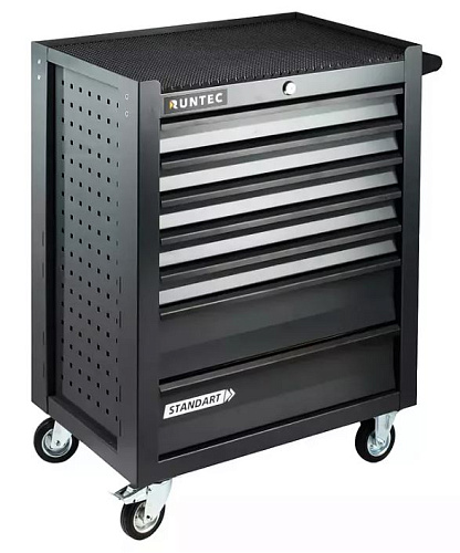 Тележка инструментальная 7 полок, серая RUNTEC Standart Тележка инструментальная 7 полок, серая RUNTEC Standart