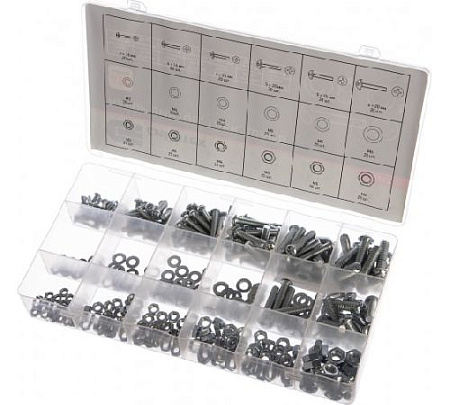 Набор винтов, гаек, шайб, 420 предм Сибртех Набор винтов, гаек, шайб, 420 предм Сибртех
