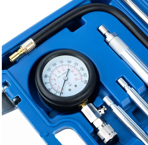 Компрессометр бензиновый 11 предм, в кейсе SpecX Компрессометр бензиновый 11 предм, в кейсе SpecX