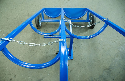 Тележка для газовых баллонов пропан + кислород ТГК-П, 2 баллона (250 резина + 160 поворотное) TOR Тележка для газовых баллонов пропан + кислород ТГК-П, 2 баллона (250 резина + 160 поворотное) TOR