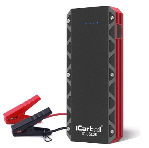 Пуско-зарядное устройство 12 В, 12 000 мАч, 1000/2000 А iCarTool Пуско-зарядное устройство 12 В, 12 000 мАч, 1000/2000 А iCarTool