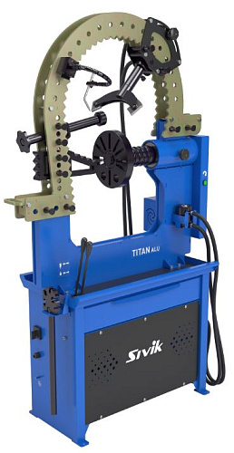 Станок для правки литых дисков (от 12" до 24"), 380 В, 2 цилиндра, эл. привод SIVIK Titan ALU Компак Станок для правки литых дисков (от 12" до 24"), 380 В, 2 цилиндра, эл. привод SIVIK Titan ALU Компак