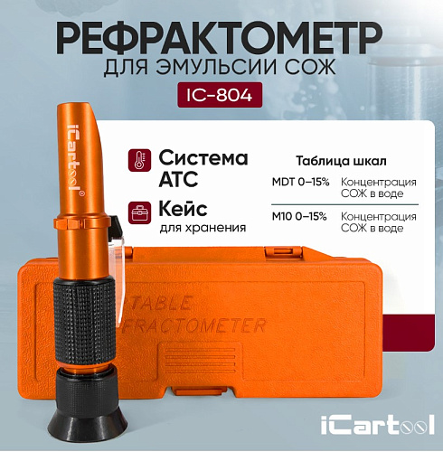 Рефрактометр для эмульсии СОЖ iCartool Рефрактометр для эмульсии СОЖ iCartool