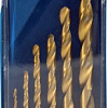 Набор сверл по металлу 2-8 мм (6 шт) шаг 1,0 мм HSS TiN Thorvik TDBS6 Набор сверл по металлу 2-8 мм (6 шт) шаг 1,0 мм HSS TiN Thorvik TDBS6