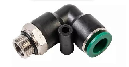 Уголок M1/4" цанга 10 мм, с уплотнением, пластм. корпус GARWIN Уголок M1/4" цанга 10 мм, с уплотнением, пластм. корпус GARWIN