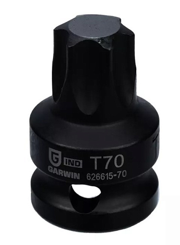Головка торцевая ударная Torx 1/2" T70, L=38 мм Garwin Головка торцевая ударная Torx 1/2" T70, L=38 мм Garwin