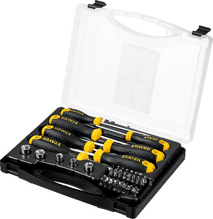 Набор отверток и бит 32 шт CrV STAYER ProTech Набор отверток и бит 32 шт CrV STAYER ProTech