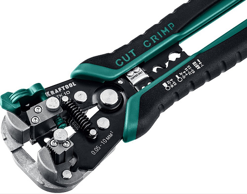 Клещи для обжимки клемм и снятия изоляции “стриппер” KRAFTOOL TK-10 Клещи для обжимки клемм и снятия изоляции “стриппер” KRAFTOOL TK-10