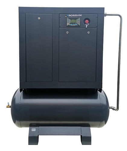 Компрессор винтовой 450 л/мин, 4 кВт, 10 бар, 380 В, ресивер 160 л ROSSVIK Компрессор винтовой 450 л/мин, 4 кВт, 10 бар, 380 В, ресивер 160 л ROSSVIK