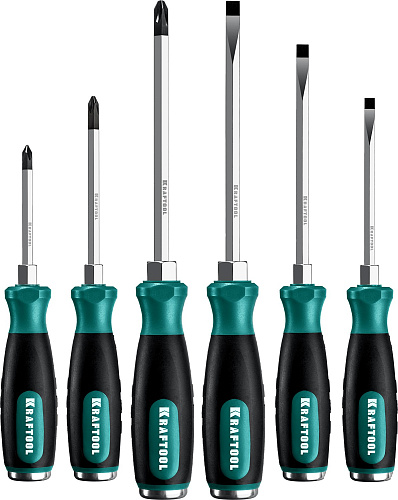 Набор отверток ударных 6 шт в пластиковом ложементе KRAFTOOL IMPACT Набор отверток ударных 6 шт в пластиковом ложементе KRAFTOOL IMPACT