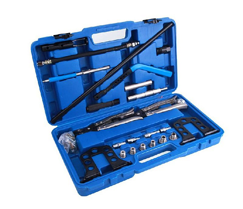 Рассухариватель клапанов универсальный с набором для замены маслосъемных колпачков Car-Tool Рассухариватель клапанов универсальный с набором для замены маслосъемных колпачков Car-Tool