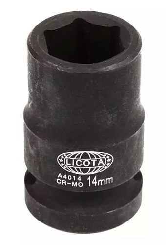 Головка торцевая ударная 1/2" 14 мм, 6 гр., CrMo Licota Головка торцевая ударная 1/2" 14 мм, 6 гр., CrMo Licota