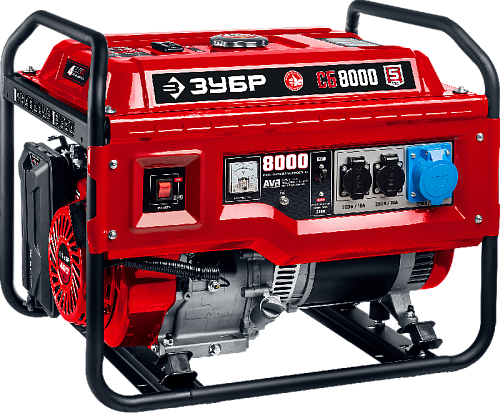 Генератор бензиновый с ручным стартером 8,0 кВт, 220 В ЗУБР МАСТЕР Генератор бензиновый с ручным стартером 8,0 кВт, 220 В ЗУБР МАСТЕР