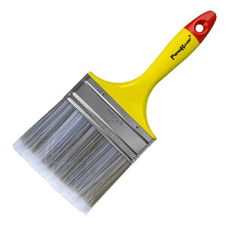 Кисть плоская 101,6 мм (4") искусственное расщепленное волокно, пластиковая ручка "Канекарон" Кисть плоская 101,6 мм (4") искусственное расщепленное волокно, пластиковая ручка "Канекарон"