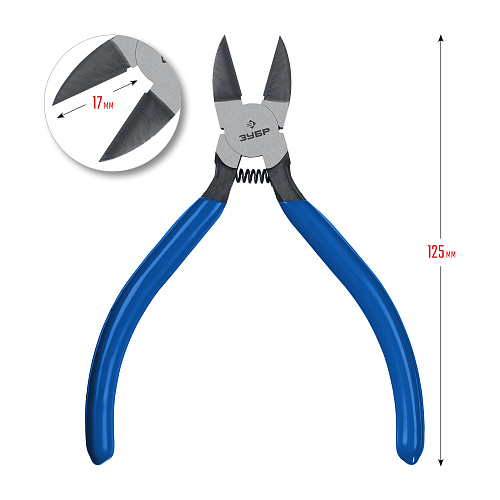 Кусачки боковые 125 для пластика и меди ЗУБР Бульдог Кусачки боковые 125 для пластика и меди ЗУБР Бульдог