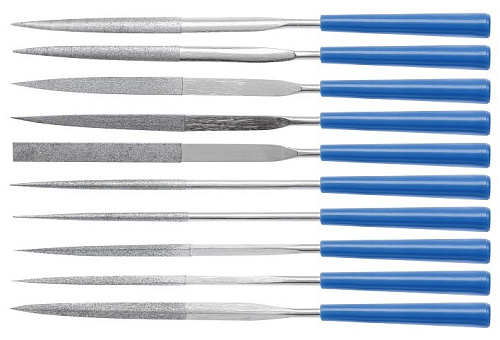 Набор надфилей алмазных 140 мм (10 шт) HOEGERT Набор надфилей алмазных 140 мм (10 шт) HOEGERT