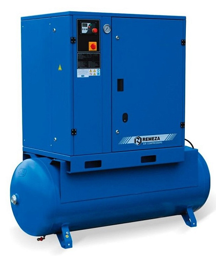 Компрессор винтовой 1400 л/мин, 11 кВт, 10 бар, 380 В, ресивер 500 л Remeza Компрессор винтовой 1400 л/мин, 11 кВт, 10 бар, 380 В, ресивер 500 л Remeza