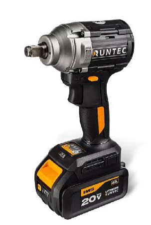 Гайковерт аккумуляторный 1/2", 20 В, 750 Нм, 2*4 Ач, бесщеточ. двиг. RUNTEC Гайковерт аккумуляторный 1/2", 20 В, 750 Нм, 2*4 Ач, бесщеточ. двиг. RUNTEC