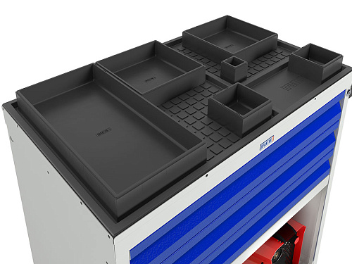 Тележка инструментальная 3 полки и открытая секция WDS-3 Тележка инструментальная 3 полки и открытая секция WDS-3