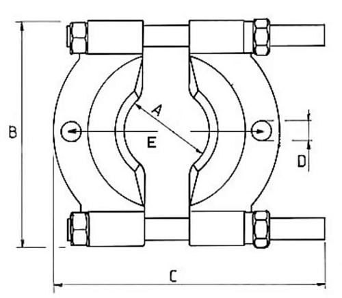 Съемник сепаратор 75-105 мм CrMo Licota Съемник сепаратор 75-105 мм CrMo Licota