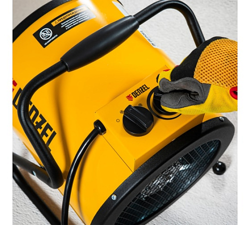 Пушка тепловая электрическая 4,5 кВт, 230 В, 400 м3/ч, 3 реж.вентилятор Denzel SFH-5000 Пушка тепловая электрическая 4,5 кВт, 230 В, 400 м3/ч, 3 реж.вентилятор Denzel SFH-5000