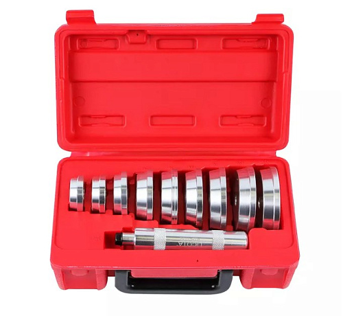 Набор оправок для запресовки сальников, подшипников, салентблоков 10 предм Licota Набор оправок для запресовки сальников, подшипников, салентблоков 10 предм Licota