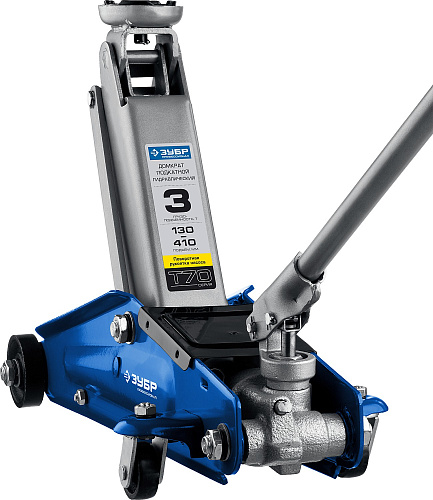 Домкрат подкатной 3 т 130-410 мм поворотная ручка ЗУБР Профессионал Домкрат подкатной 3 т 130-410 мм поворотная ручка ЗУБР Профессионал