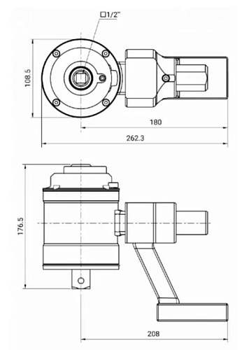 Мультипликатор (усилитель крутящего момента) 1:26, 1/2" х 1" 4500 Нм Garwin Мультипликатор (усилитель крутящего момента) 1:26, 1/2" х 1" 4500 Нм Garwin