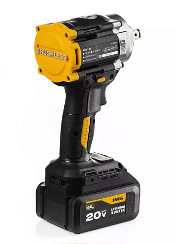 Гайковерт аккумуляторный 1/2", 20 В, 650 Нм, 2*4 Ач, бесщеточный RUNTEC Гайковерт аккумуляторный 1/2", 20 В, 650 Нм, 2*4 Ач, бесщеточный RUNTEC