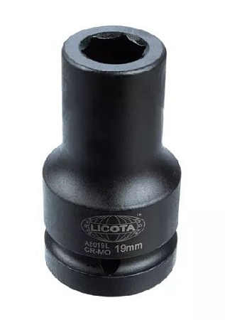 Головка торцевая ударная глубокая 1" 21 мм, 6 гр. CrMo Licota Головка торцевая ударная глубокая 1" 21 мм, 6 гр. CrMo Licota