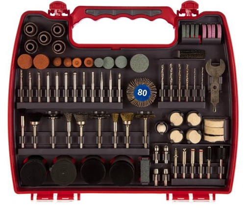 Набор мини-насадок для граверов 220 предм. в кейсе ЗУБР Набор мини-насадок для граверов 220 предм. в кейсе ЗУБР