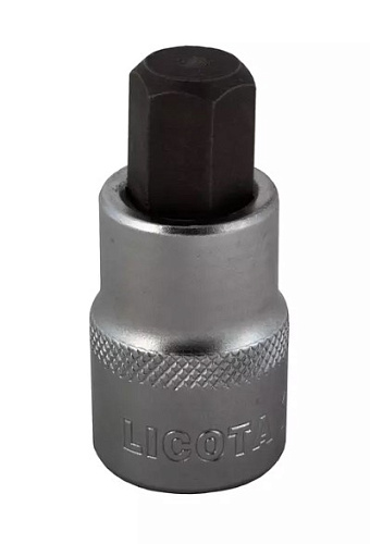 Головка торцевая с шестигранной вставкой 1/2" H19, 55 мм Licota Головка торцевая с шестигранной вставкой 1/2" H19, 55 мм Licota