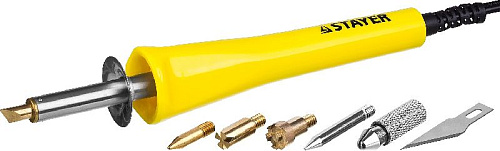 Прибор для выжигания, пайки, резки STAYER с набором насадок, 7шт Прибор для выжигания, пайки, резки STAYER с набором насадок, 7шт