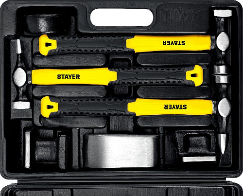 Набор молотков рихтовочных и правок 7 предм STAYER MaxFlat Набор молотков рихтовочных и правок 7 предм STAYER MaxFlat
