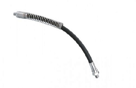 Шланг для шприца рычажно-плунжерного 300 мм, 1/8'' BSPT с пружиной 5800/13775 PSI GROZ Шланг для шприца рычажно-плунжерного 300 мм, 1/8'' BSPT с пружиной 5800/13775 PSI GROZ